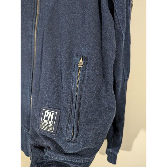 Parish Nation Jacket Men M Blue Bomber Patches PN 0506 Full Zip American Flag - Picture 5 of 11